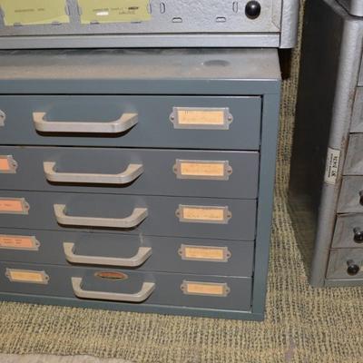 Huge Lot of Vintage Slides and Matching Metal Filing Containers
