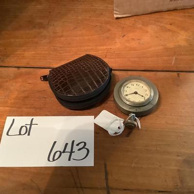 643 1920's Waltham Automobile Dash Clock