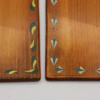 (3) Wood Boards in Holder