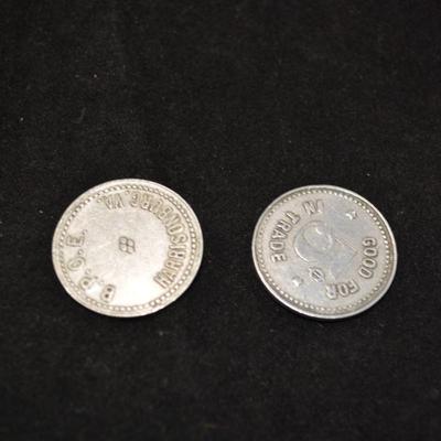 Lot of 5 Local Harrisonburg, VA B.P.O.E Collectable Trading Coins