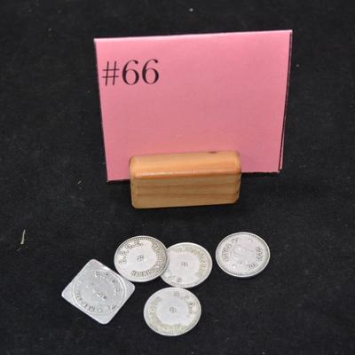 Lot of 5 Local Harrisonburg, VA B.P.O.E Collectable Trading Coins