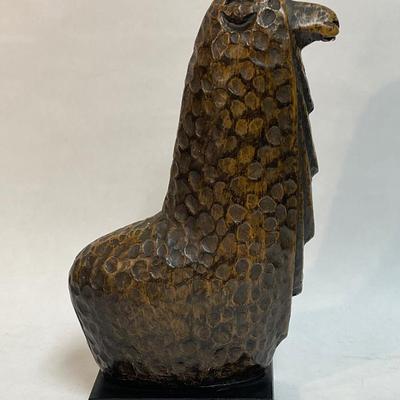 Brutalist Mid Century Modern MCM Art Sculpture Animal Llama Figurine