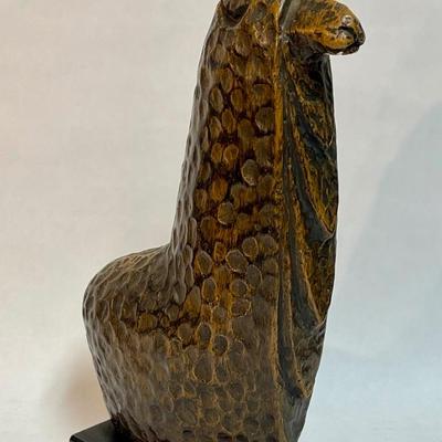 Brutalist Mid Century Modern MCM Art Sculpture Animal Llama Figurine