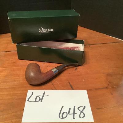 648 Peterson Sterling Dublin Band Pipe with Box