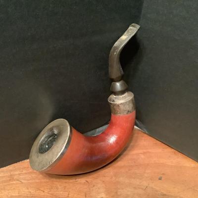 649 Vintage Silver Tipped and Banded Pipe with Hallmarks