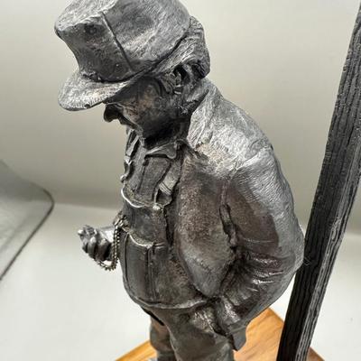 Michael Ricker pewter railroader statue #1065