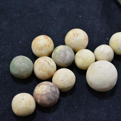 Lot of Antique Clay Marbles