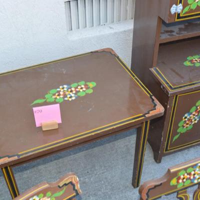 J.S. Ebersol Hand Crafted & Hand Painted Folk Art Kids Set