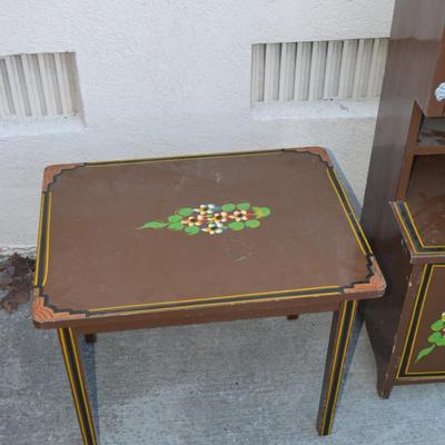 J.S. Ebersol Hand Crafted & Hand Painted Folk Art Kids Set