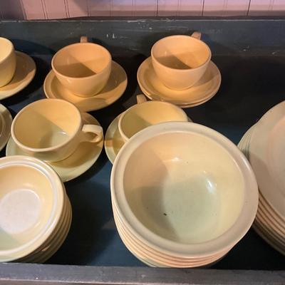 955 Set of Vintage Yellow Melamine set by Prolon
