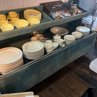 956 Set of Crate & Barrel White Dish Set
