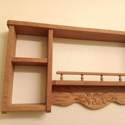 Oak wall mount Knick Nack shelf