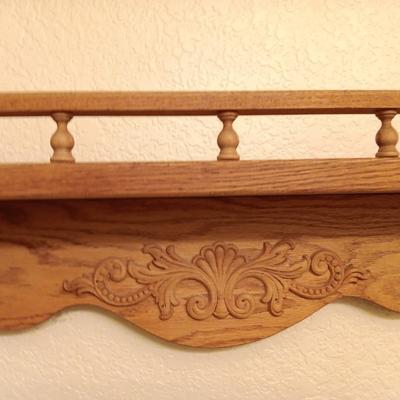 Oak wall mount Knick Nack shelf