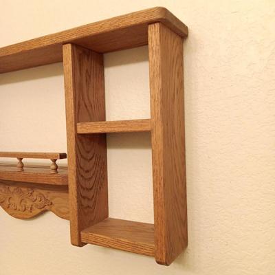 Oak wall mount Knick Nack shelf