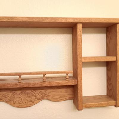 Oak wall mount Knick Nack shelf