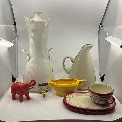 957 Vintage Mid Century Modern Ernest Sohn Samovar and Russell Wright Pitcher