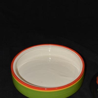 Vintage Clay Art Fiesta Hand Painted Pepper Tortilla Warmer