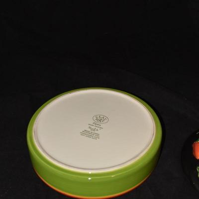 Vintage Clay Art Fiesta Hand Painted Pepper Tortilla Warmer
