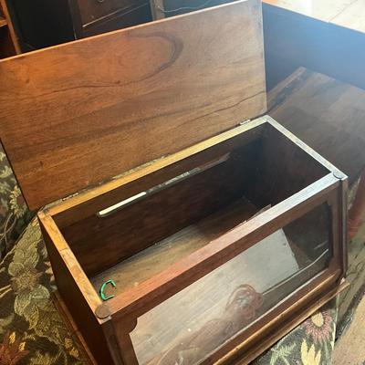 962 Vintage Mahogany Glass Case/Ballot Box