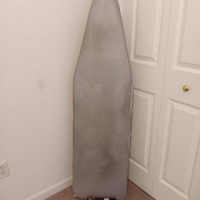 Ironing board with Black & decker stowaway travel iron