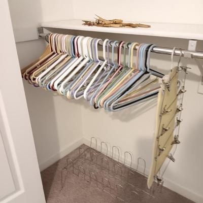 Closet organization - Clothes hangers - Shoe holder - and more
