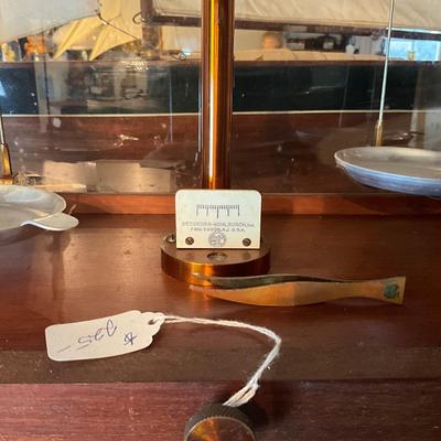965 Vintage Glass Encased Apothecary Scale by Seederer - Kohlbusch Inc. With Weights