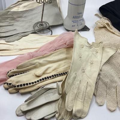 974 Vintage Glove and Porcelain Glove Mold Stretcher