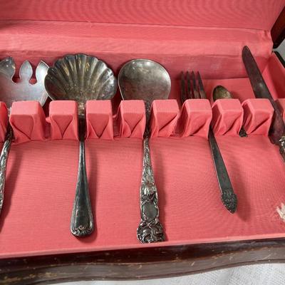 Silverware, Vintage boxes and tray, collectibles