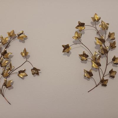 Metal leaf wall art