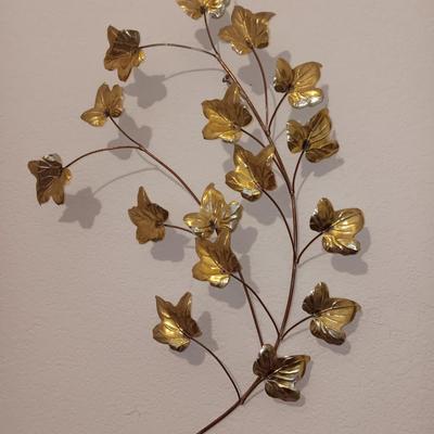 Metal leaf wall art