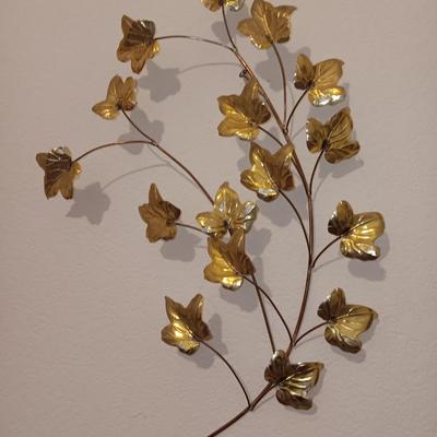 Metal leaf wall art