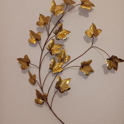 Metal leaf wall art