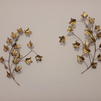 Metal leaf wall art