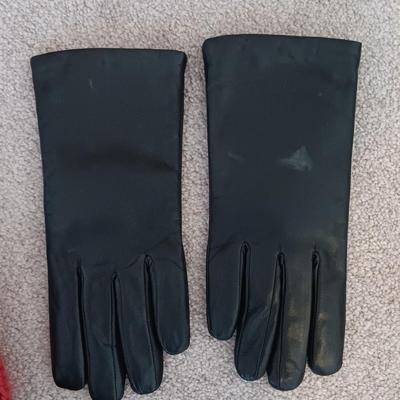 Winter wear - wrangler corduroy gloves - black leather gloves and a pair of no slip winter Trax shoe additions