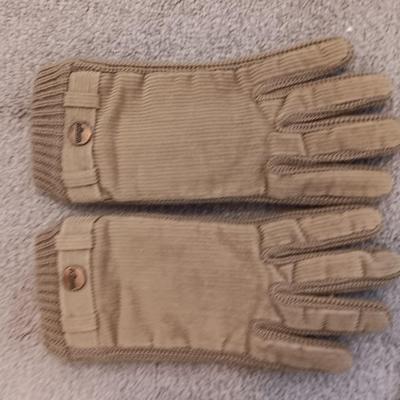 Winter wear - wrangler corduroy gloves - black leather gloves and a pair of no slip winter Trax shoe additions
