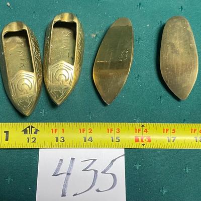 Vintage Brass Aladdin Shoe Ashtrays