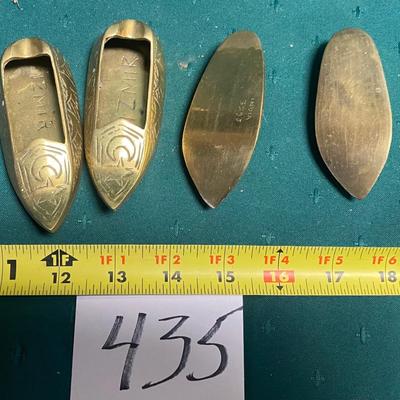 Vintage Brass Aladdin Shoe Ashtrays