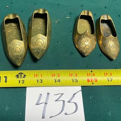 Vintage Brass Aladdin Shoe Ashtrays
