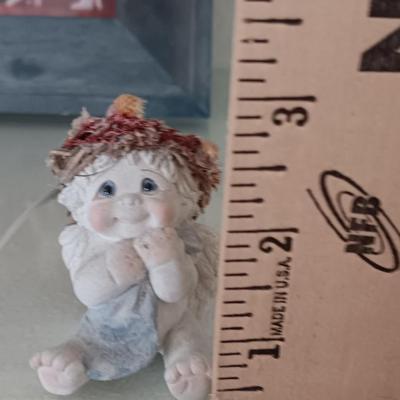 Precious moments "Mother" - Willow tree Angel - Cherub and framed babies