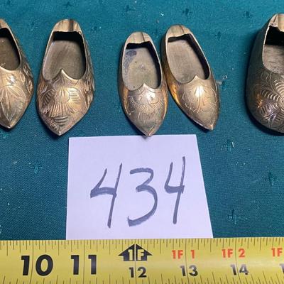 Vintage Brass Aladdin Shoe Ashtrays