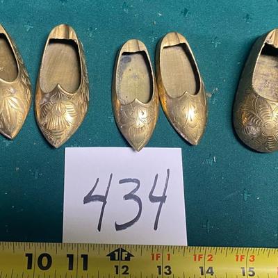 Vintage Brass Aladdin Shoe Ashtrays