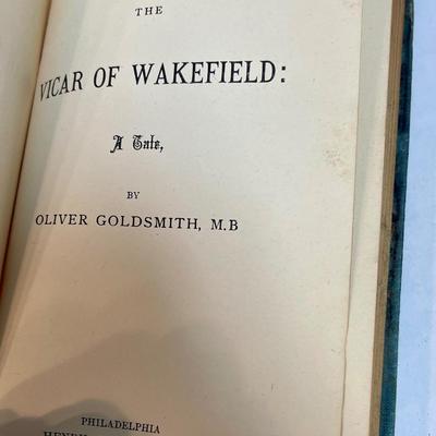 VICAR OF WAKEFIELD antique hardback book vintage 1888
