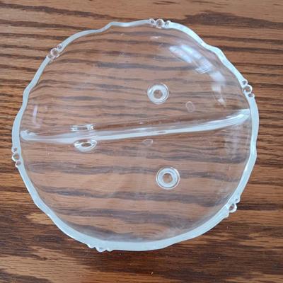 Heisey Waverly pattern relish dish - Handblown glass swan - elegant vase