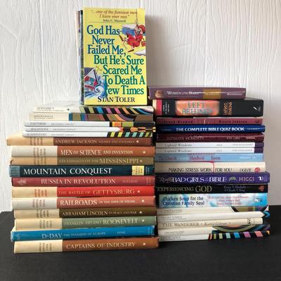 LOT 31G: Religious & History Books - Really Bad Girls of the Bible, American Heritage Junior Library Books & More