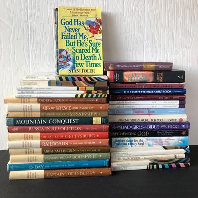 LOT 31G: Religious & History Books - Really Bad Girls of the Bible, American Heritage Junior Library Books & More