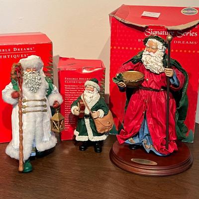 LOT 125G: Possible Dreams Santas Clothtique - On a Winter's Eve, Special Delivery, Father Christmas England Circa 1890