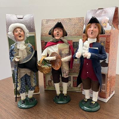 LOT 150G: Byers' Choice Williamsburg Series Figurines Thomas Jefferson and More