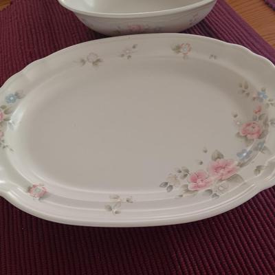 PFALTZGRAFF Tea Rose serving dishes - platter- Christmas dish - vegetable bowl