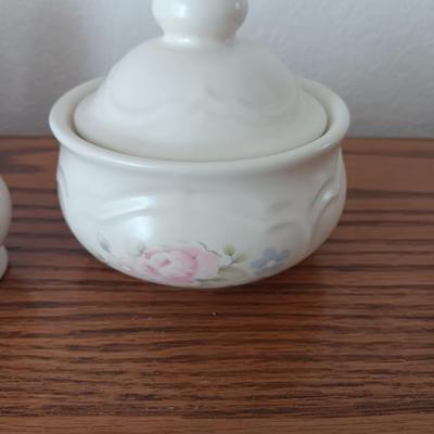 PFALTZGRAFF Tea Rose condiment dishes - salt & pepper shaker cream & sugar