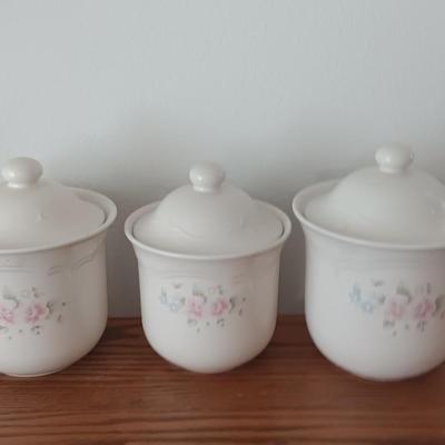 PFALTZGRAFF Tea Rose three piece Canister set